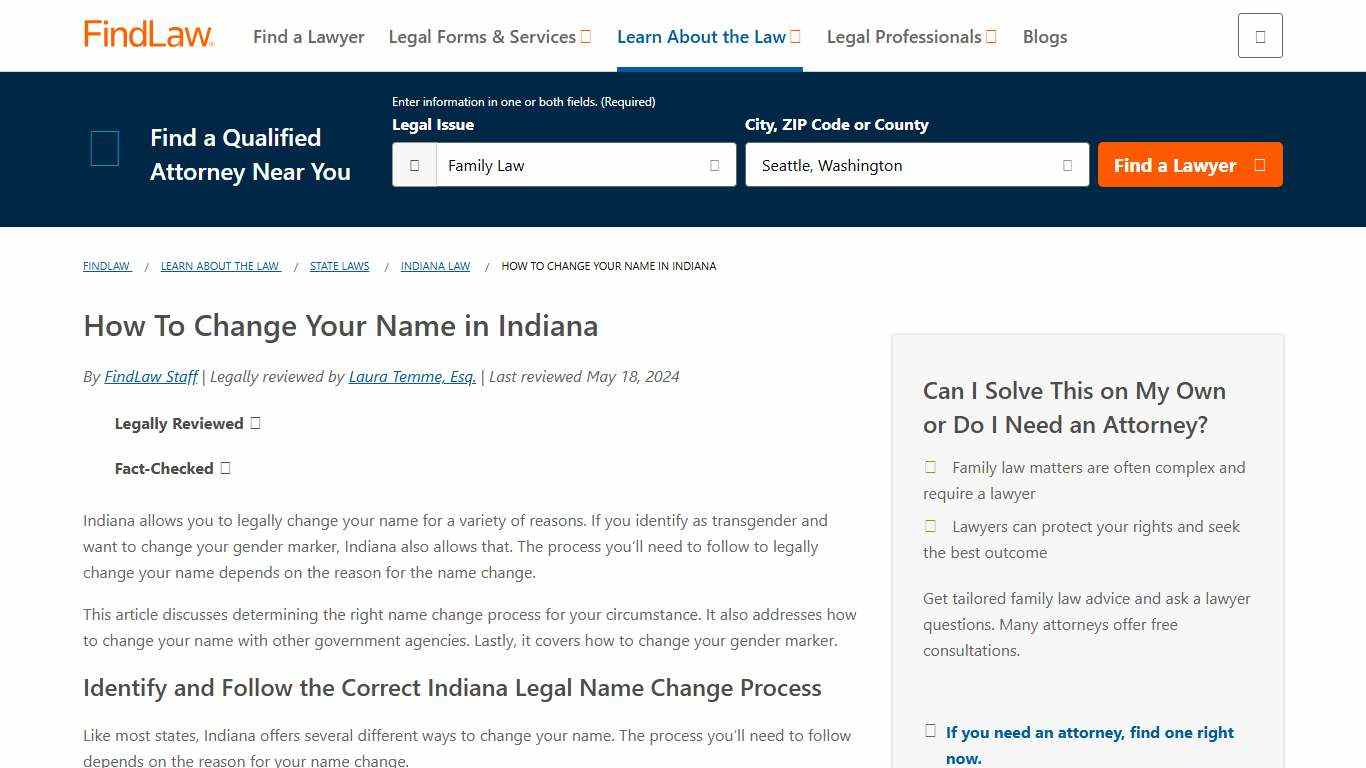 How To Change Your Name in Indiana - FindLaw